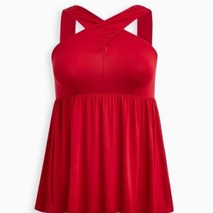 Torrid Size 1 Babydoll Super Soft Halter Tank